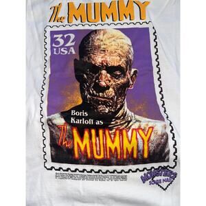 RARE VINTAGE MINT 1997 UNWORN THE MUMMY MONSTER STAMP TEE UNIVERSAL